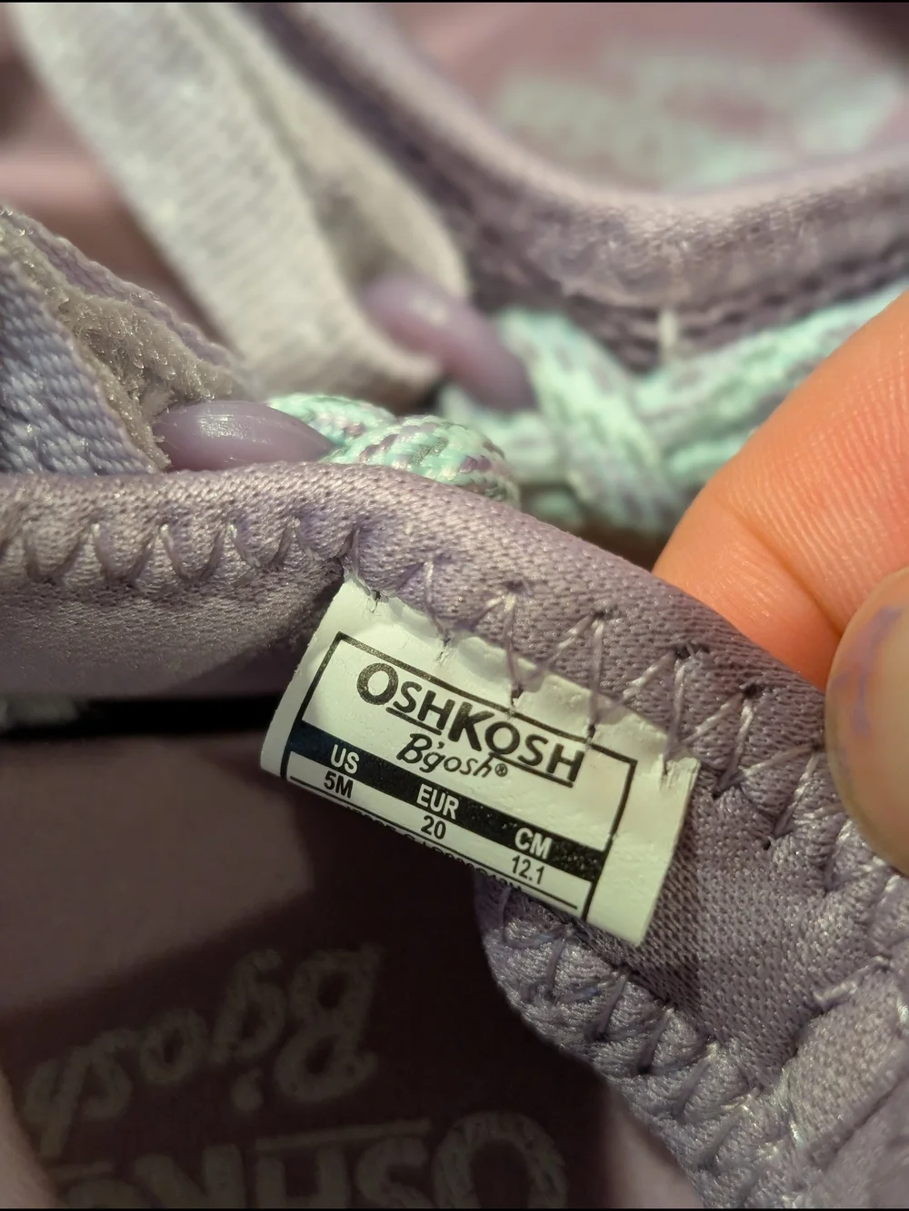 OshKosh B'gosh Lilac Adjustable Strap Kids Sandals